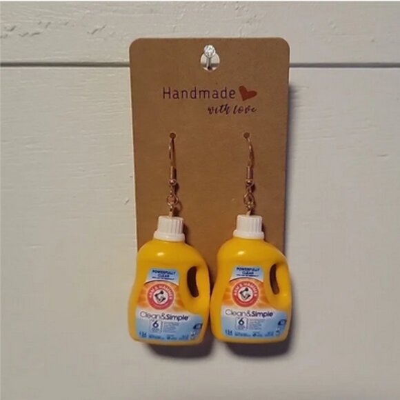 Handmade "Arm&Hammer Laundry Detergent" Earrings - Picture 1 of 1